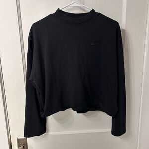 Nike Women's Black Cropped Sweatshirt
